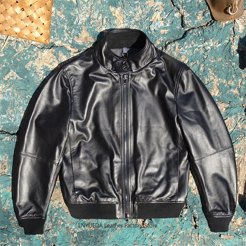 Harrington Jacket - Męska kurtka z miękkiej, włoskiej, importowanej