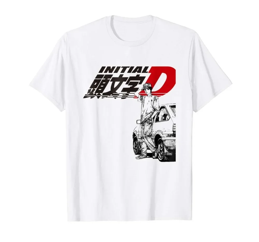 Men'S Fashion Website - Koszulka Initial D Letnia Moda Krótki
