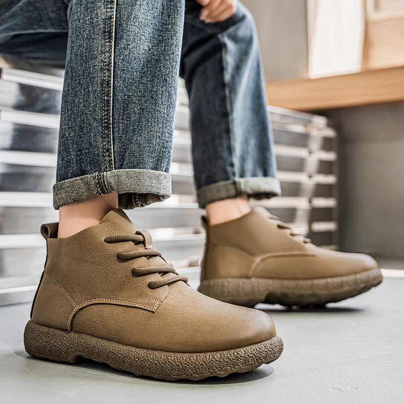 Men'S Fashion For 45 Years Old - Męskie botki do kostki, brązowe krótkie
