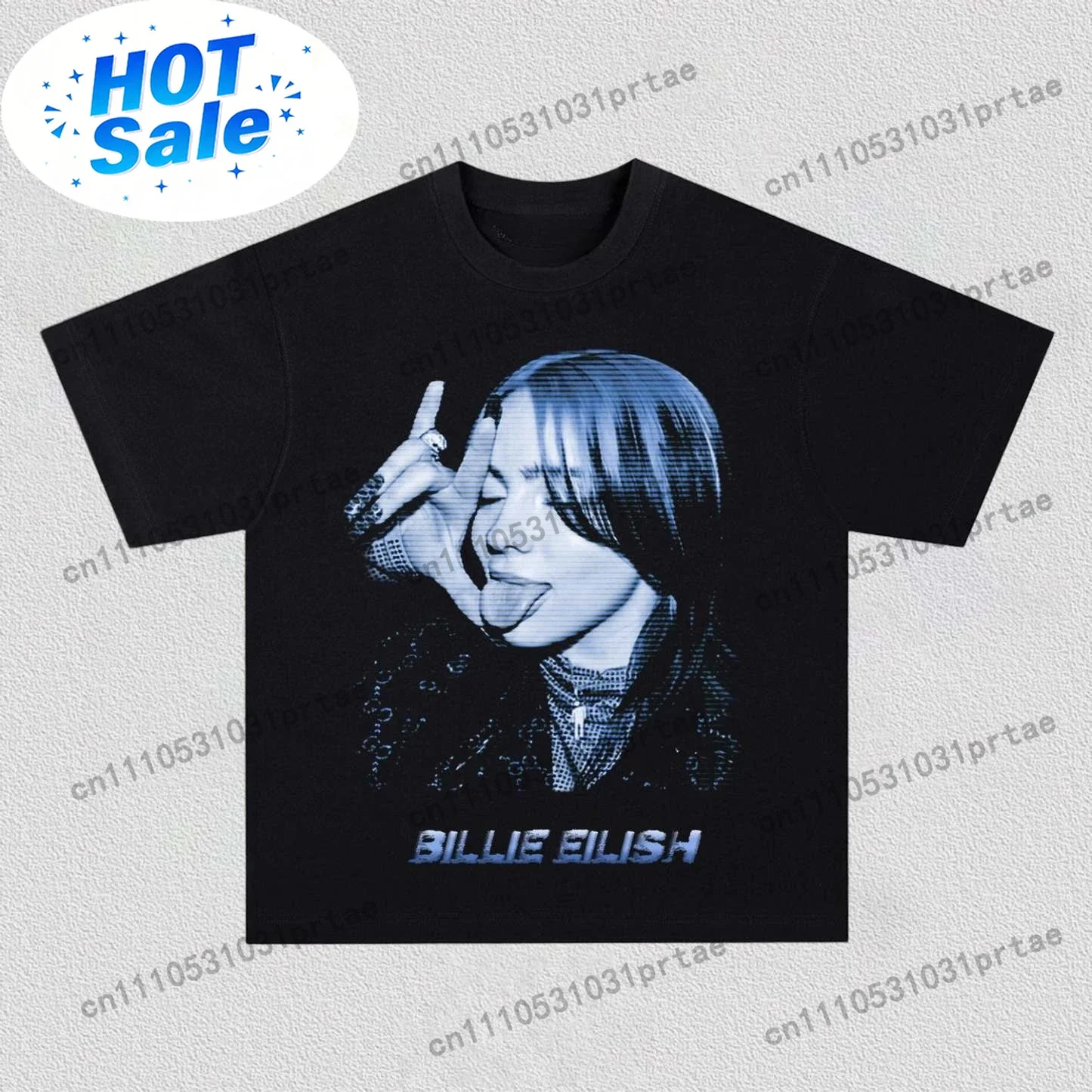Poster Men Fashion - Koszulka z grafiką Billie Eilish, męska