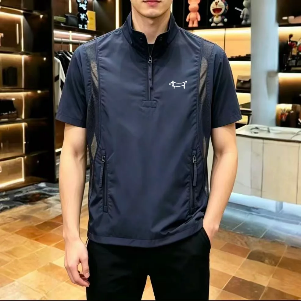Men'S Fashion Golf Clothing - Męska koszulka golfowa czarna Samurai Casual