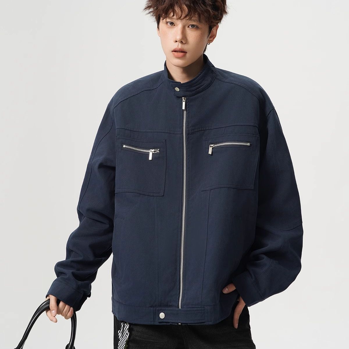 Harrington Jacket - Męski płaszcz Harrington w stylu vintage,