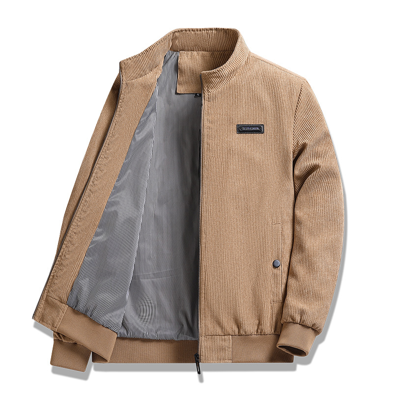 Harrington Jacket - Męska jesienna kurtka sztruksowa codzienna odzież