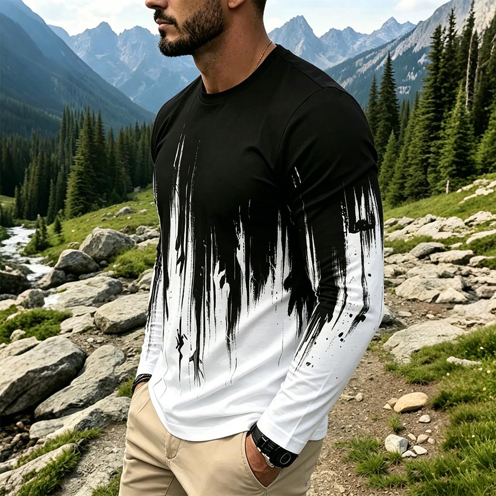 Męska koszulka z długim rękawe – Men'S Fashion T Shirts recenzja i cena